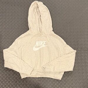 Nike Cream/Gray Hoodie, Cropped